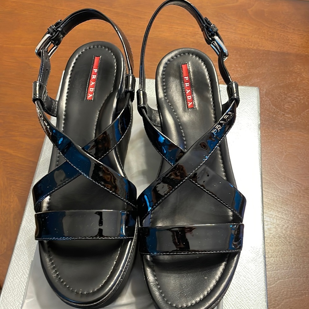 Prada sport wedge sandals - size 10/ size 40